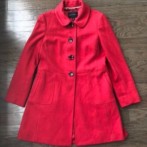 Banana Republic red wool blend coat